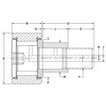 Carter Bearings 35 mm, Metric Needle Cam Follower, Eccentric, Sealed, Hex, Cylindrical MCNBE-35-SBX